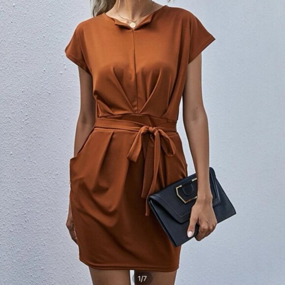 Rust Orange Dress size small . - Picture 1 of 4